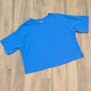 Like New! LOFT Blue Cropped T-Shirt